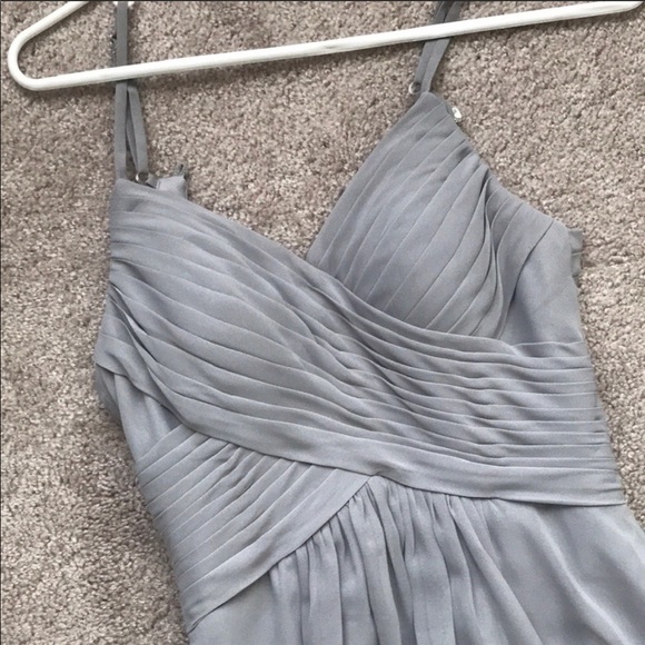Azazie Haleigh Silver Bridesmaids Dress - Picture 6 of 7